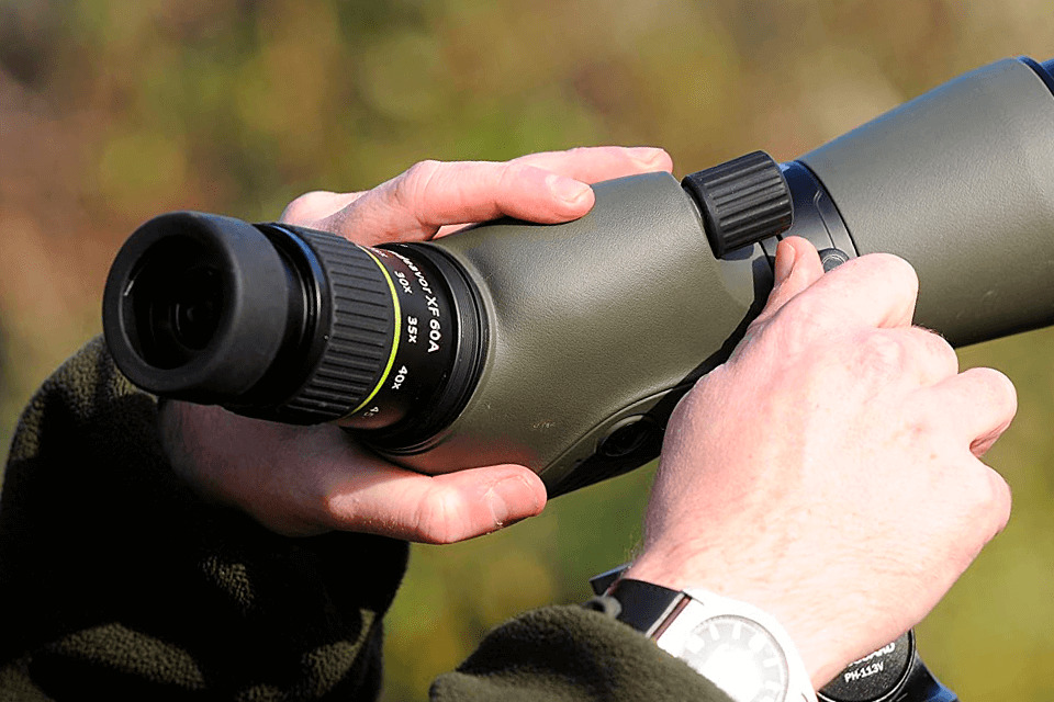 numbers on a spotting scope