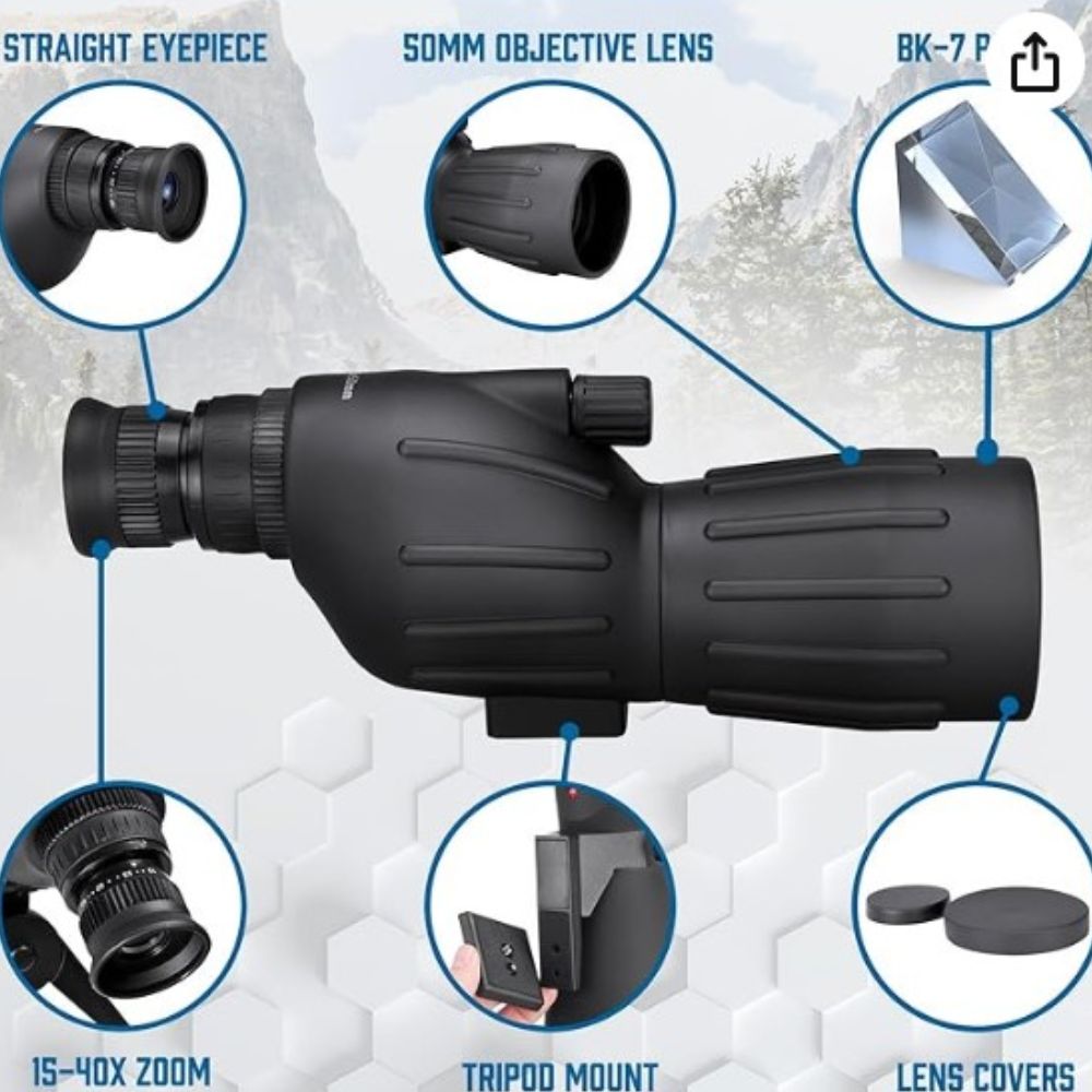 BARSKA 15-40x50 Colorado Spotting Scope Black