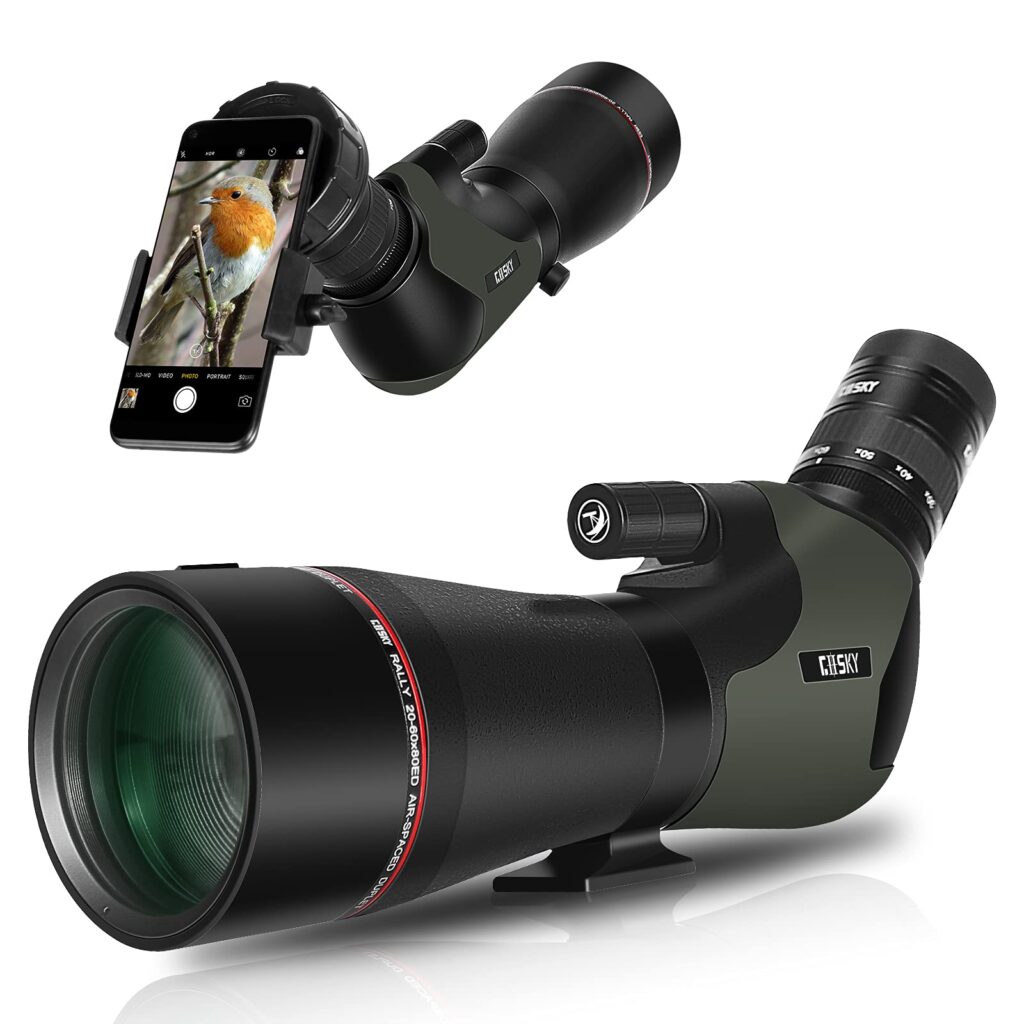 Gosky Newest 20-60x80 Dual Focusing Spotting Scope